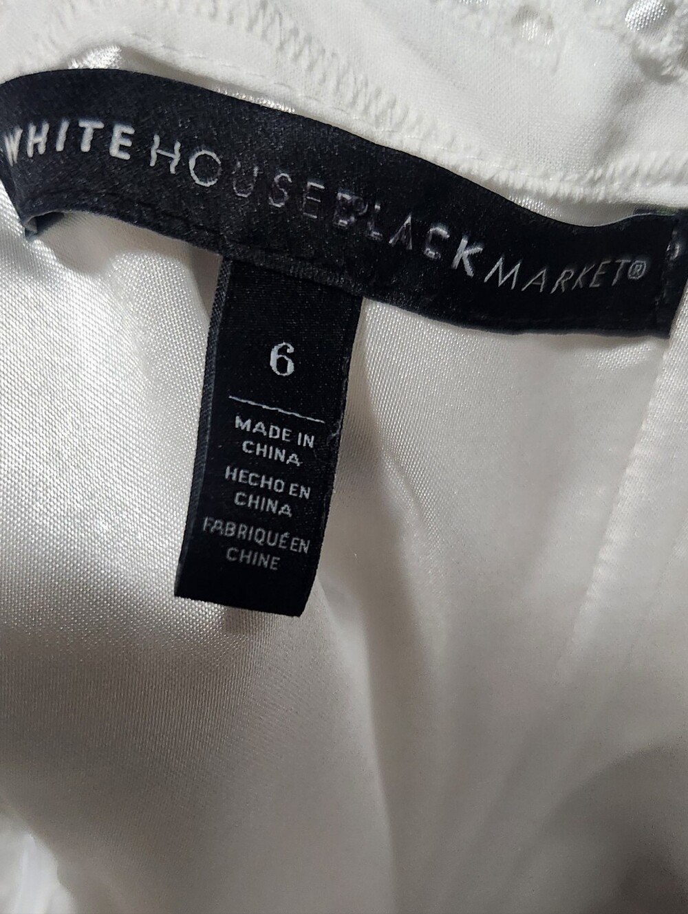 White House Black Market White Strapless Midi Eyelet Dress Size 6 - Picture 4 of 5